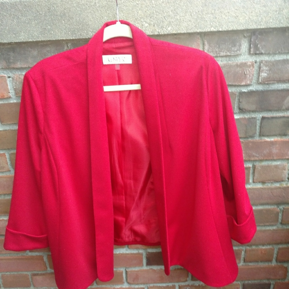 Drape front blazer